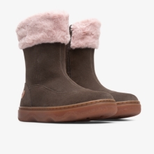 Camper Kiddo Winter Boots Brown - Kids Singapore XSLIOP-948